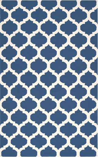 Woven Rugs FRONTIER FT-84 Medium Blue - Navy Flat weave Rug