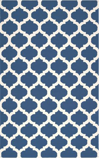 Flat Woven Rugs FRONTIER FT-84 Medium Blue - Navy Flat weave Rug