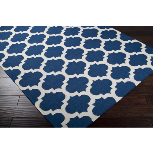 Woven Rugs FRONTIER FT-84 Medium Blue - Navy Flat weave Rug