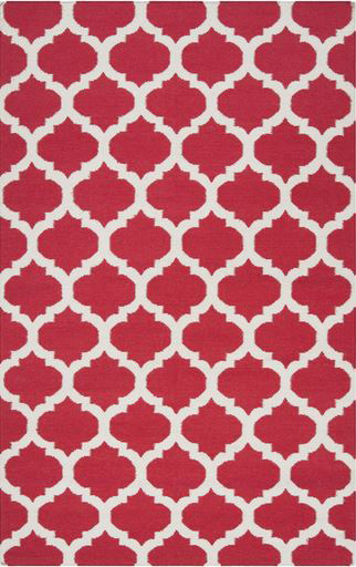 Woven Rugs FRONTIER FT-114 Red - Burgundy Flat weave Rug