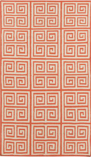 Clearance & Discount Rugs FRONTIER FT-417 Rust - Orange Flat weave Rug