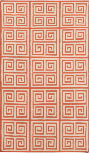 Clearance & Discount Rugs FRONTIER FT-417 Rust - Orange Flat weave Rug