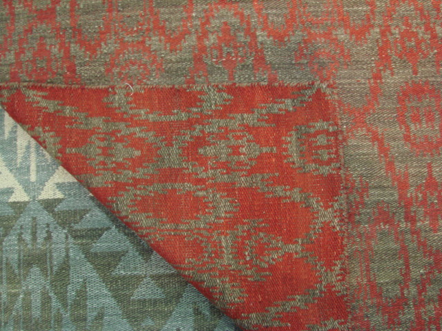 Woven Rugs DH-WV SD-43 Red - Burgundy & Lt. Brown - Chocolate Flat weave Rug