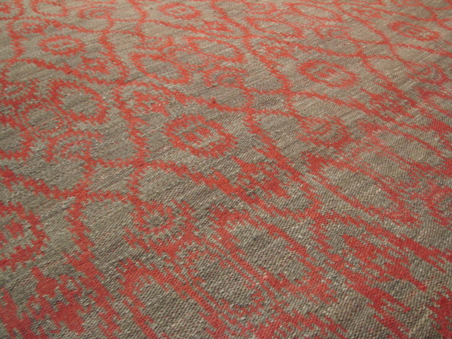 Woven Rugs DH-WV SD-43 Red - Burgundy & Lt. Brown - Chocolate Flat weave Rug