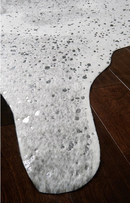 Animal Print Rugs & Cow Hides BRYCE BZ-02 Lt. Grey - Grey Machine Made Rug