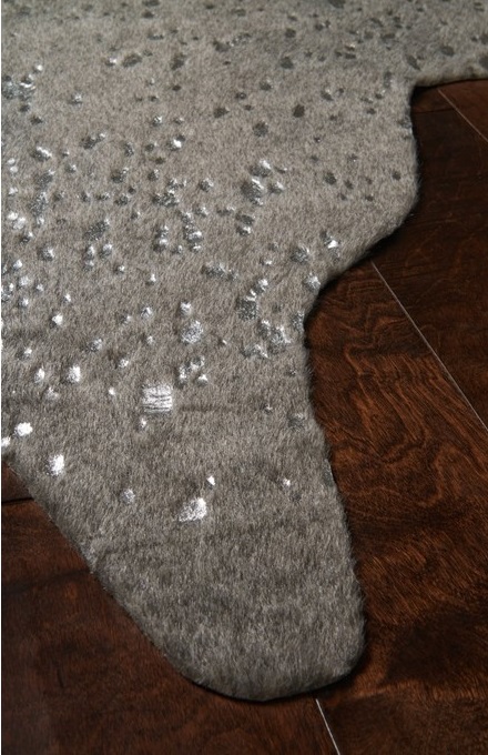 Animal Print Rugs & Cow Hides BRYCE BZ-03 Lt. Grey - Grey Machine Made Rug