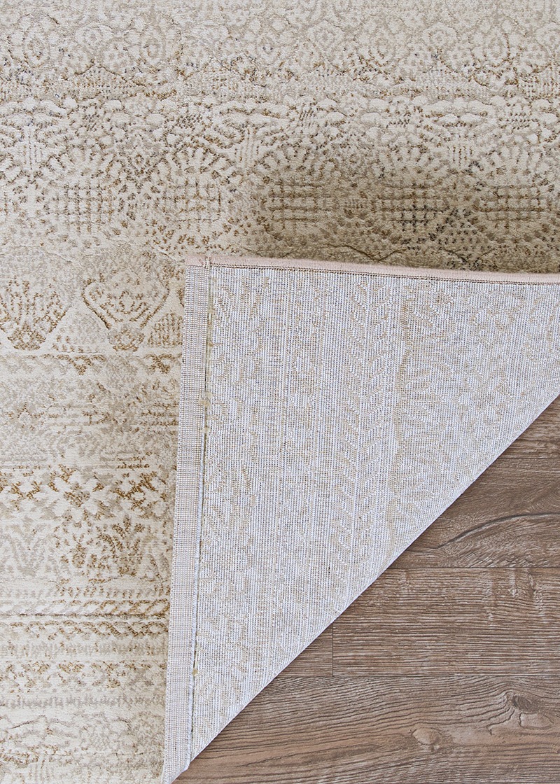 Contemporary & Transitional Rugs EASTON-CAPELLA 6822/6575 Ivory - Beige & Lt. Grey - Grey Machine Made Rug