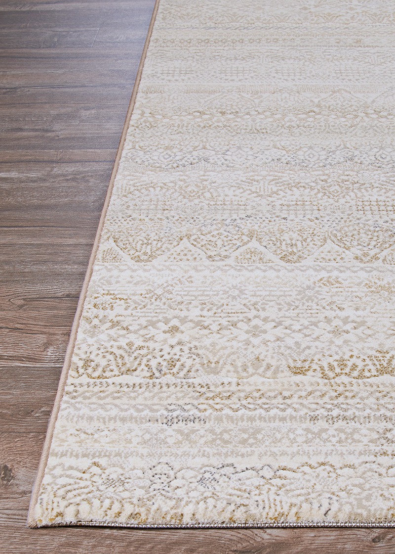 Contemporary & Transitional Rugs EASTON-CAPELLA 6822/6575 Ivory - Beige & Lt. Grey - Grey Machine Made Rug