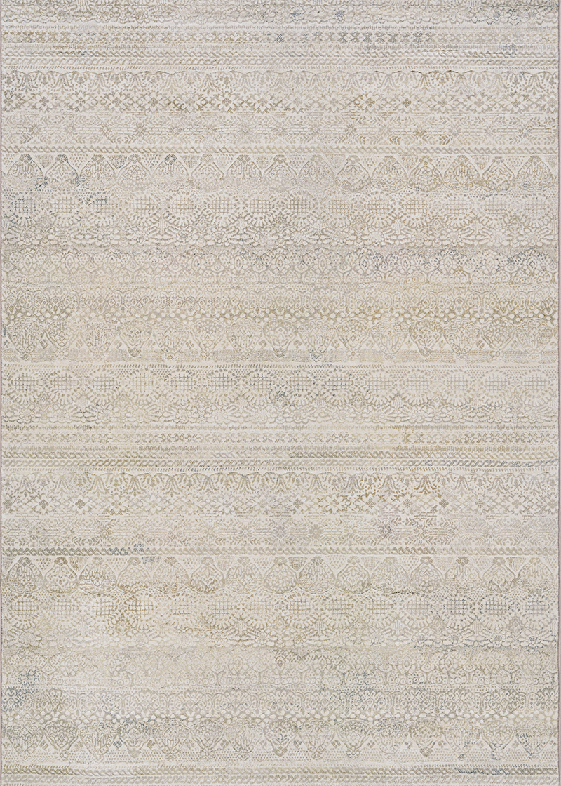 Contemporary & Transitional Rugs EASTON-CAPELLA 6822/6575 Ivory - Beige & Lt. Grey - Grey Machine Made Rug