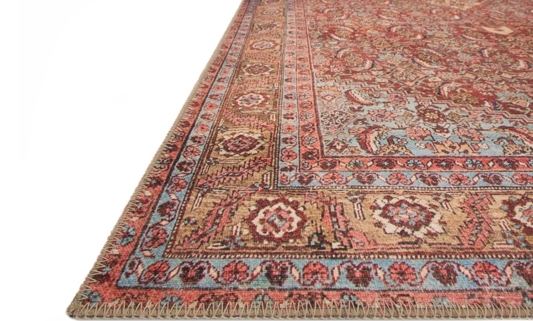 Traditional & Oriental Rugs LOREN LQ-06 Red - Burgundy & Multi Machine Made Rug