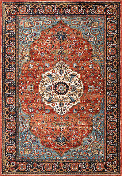 Traditional & Oriental Rugs Spice Market PETRA MULTI 90661-90097 Red - Burgundy & Multi Machine Made Rug