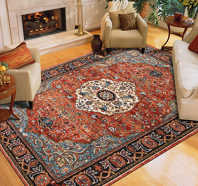 Traditional & Oriental Rugs Spice Market PETRA MULTI 90661-90097 Red - Burgundy & Multi Machine Made Rug