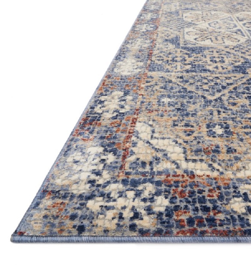 Transitional & Casual Rugs PORCIA PB-02 Medium Blue - Navy Machine Made Rug