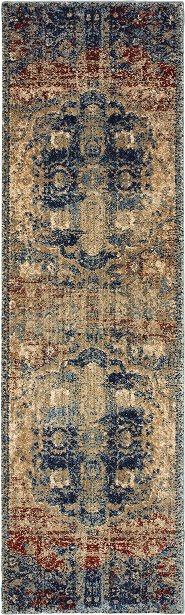 Traditional & Oriental Rugs EMPIRE 4449H Medium Blue - Navy & Multi Machine Made Rug