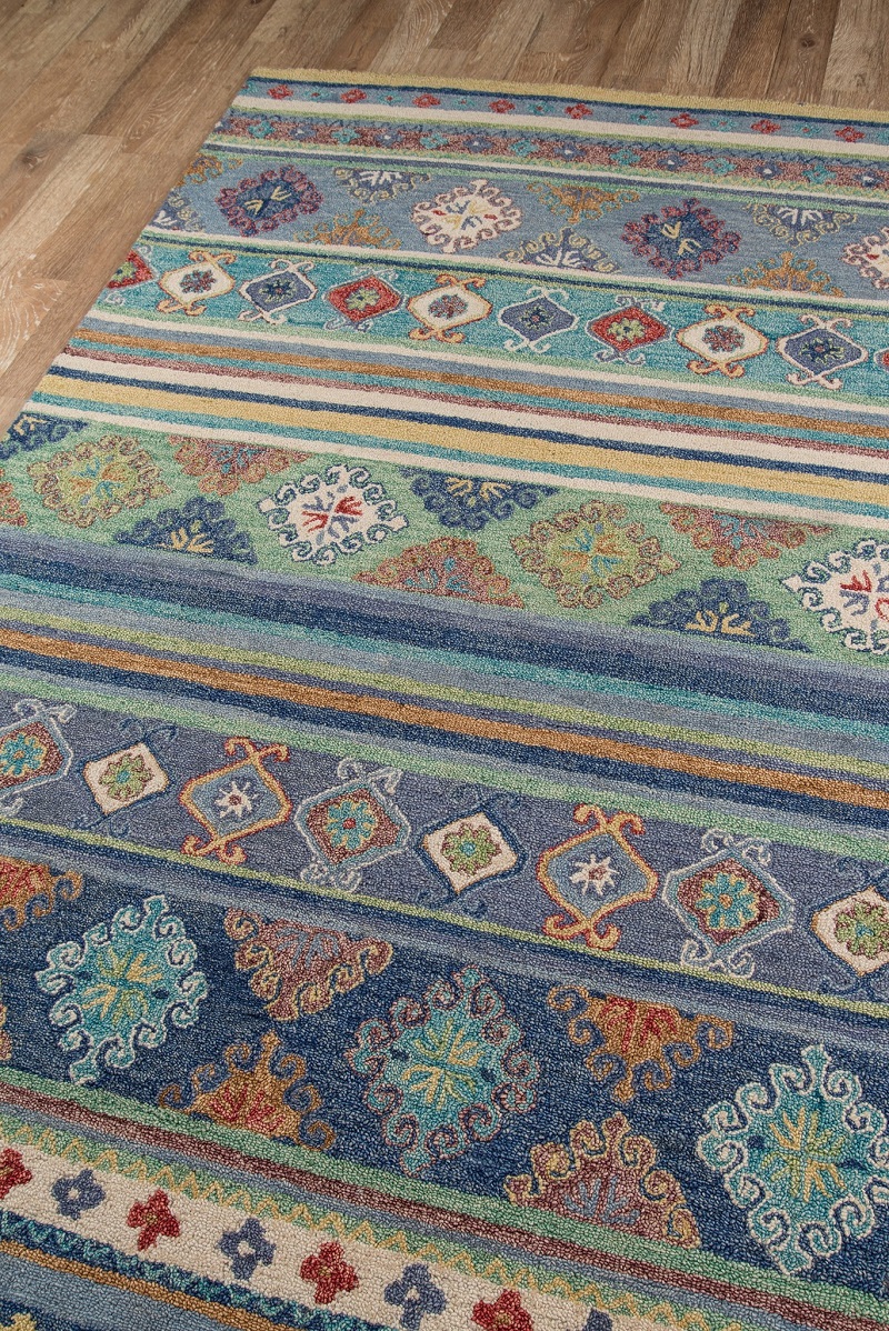 Transitional & Casual Rugs TANGIER TAN-32 BLUE Lt. Blue - Blue & Multi Machine Made Rug