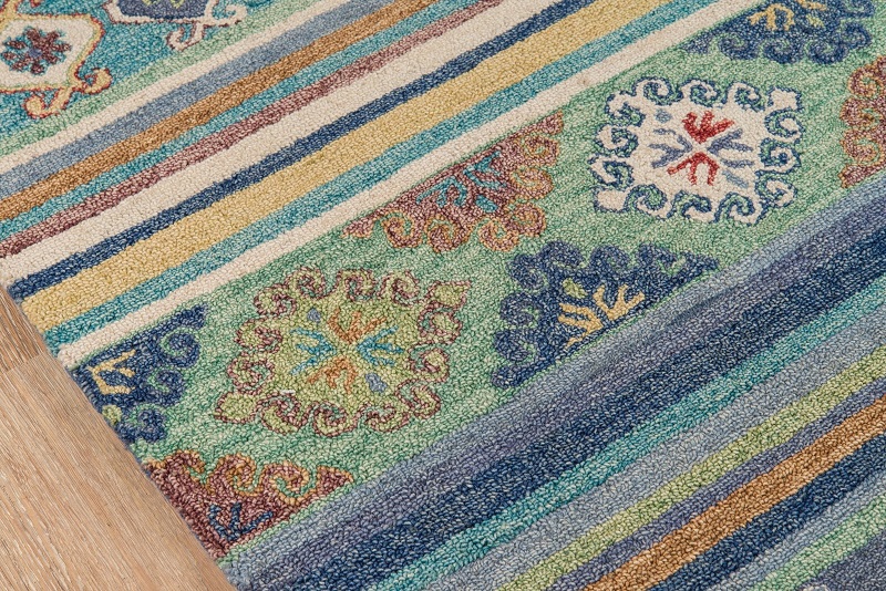 Transitional & Casual Rugs TANGIER TAN-32 BLUE Lt. Blue - Blue & Multi Machine Made Rug