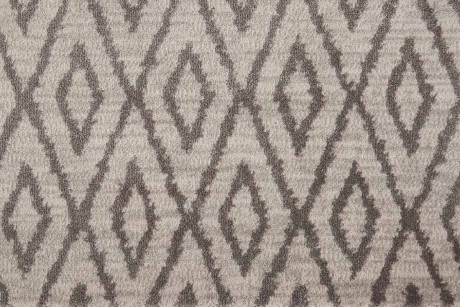 Custom & Wall to Wall Maxell Collection Diamond Striae Sterling Lt. Grey - Grey & Black - Charcoal Machine Made Rug