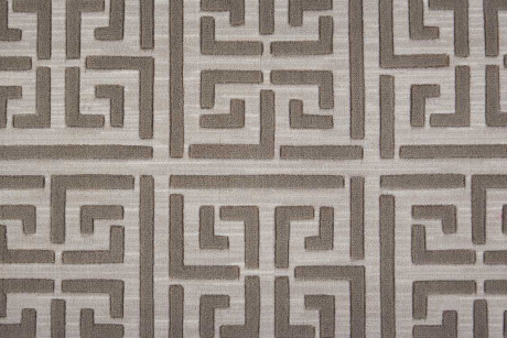 Custom & Wall to Wall Euro Collection Athens - Battleship Lt. Grey - Grey & Ivory - Beige Machine Made Rug