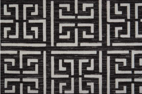Custom Rugs, Runners & Rounds Euro Collection Athens - Mystic Ivory - Beige & Black - Charcoal Machine Made Rug