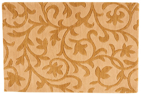 Custom & Wall to Wall Victoria Buckingham Canvas-B Rust - Orange & Ivory - Beige Machine Made Rug