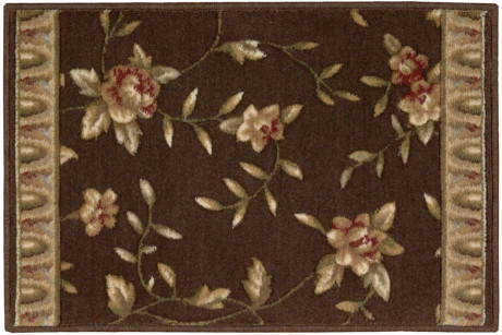 Hall & Stair Runner Rugs Somerset Spring Blossom Brown Lt. Brown - Chocolate & Ivory - Beige Machine Made Rug