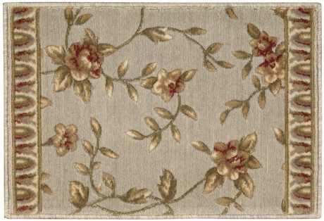 Custom & Wall to Wall Somerset Spring Blossom Light Blue Lt. Blue - Blue & Ivory - Beige Machine Made Rug