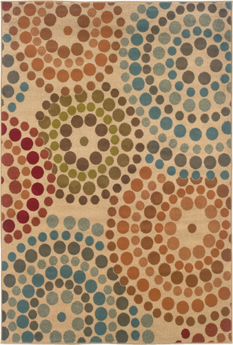 Contemporary Rugs & Transitional Rugs EMERSON 2205A Ivory - Beige Machine Made Rug