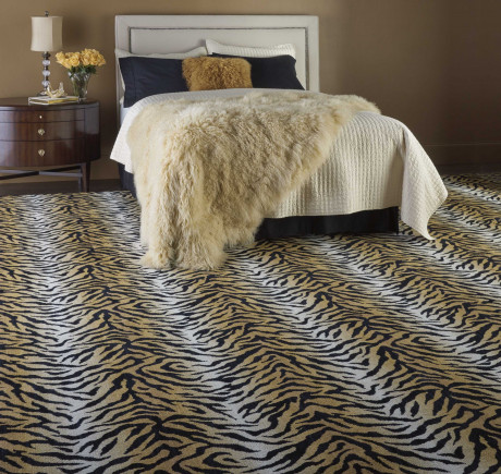 Custom Rugs, Runners & Rounds Wildlife WILDLIFE BENGAL WLD03 NATURAL-B Rust - Orange & Ivory - Beige Machine Made Rug