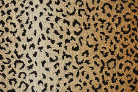 Custom Rugs, Runners & Rounds Wildlife WILDLIFE JUNGLE CAT WLD02 NATURAL-B Rust - Orange & Black - Charcoal Machine Made Rug