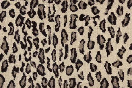 Custom Rugs, Runners & Rounds Wildlife WILDLIFE SNOW LEOPARD WLD01 SNOW-B Ivory - Beige & Lt. Grey - Grey Machine Made Rug