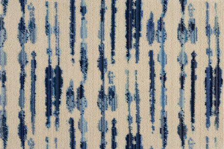 Custom Rugs, Runners & Rounds Brushworks BRUSHWORKS VARIEGATED VARGT BLUE Medium Blue - Navy & Ivory - Beige Machine Made Rug