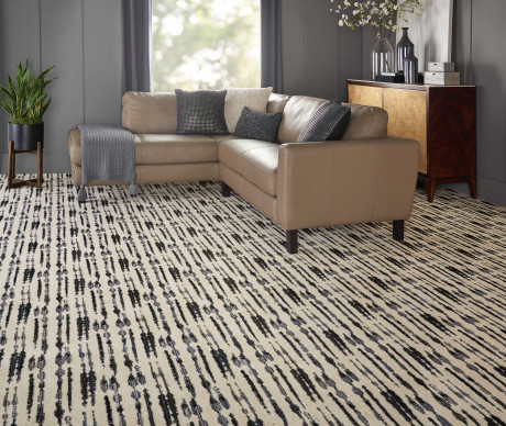 Custom Rugs, Runners & Rounds Brushworks BRUSHWORKS VARIEGATED VARGT GREY Lt. Grey - Grey & Ivory - Beige Machine Made Rug