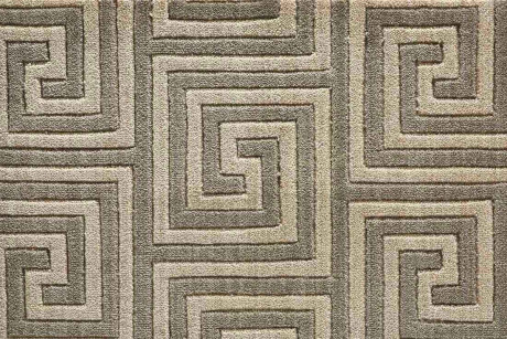 Custom & Wall to Wall Mediterranean MEDITERRANEAN LABYRINTH LABYR KAFE-B Lt. Brown - Chocolate & Ivory - Beige Machine Made Rug