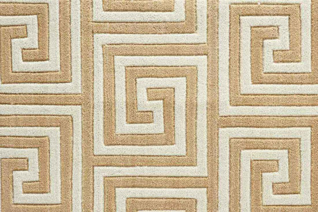 Custom Rugs, Runners & Rounds Mediterranean MEDITERRANEAN LABYRINTH LABYR PAPYR-B Camel - Taupe & Ivory - Beige Machine Made Rug