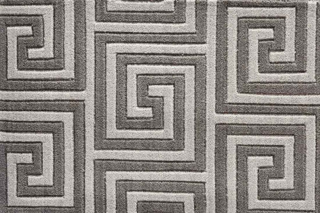 Custom Rugs, Runners & Rounds Mediterranean MEDITERRANEAN LABYRINTH LABYR TITAN-B Lt. Grey - Grey & Ivory - Beige Machine Made Rug
