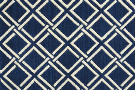 Custom & Wall to Wall Mediterranean MEDITERRANEAN SPARTA SPRTA NAUTL-B Medium Blue - Navy & Ivory - Beige Machine Made Rug