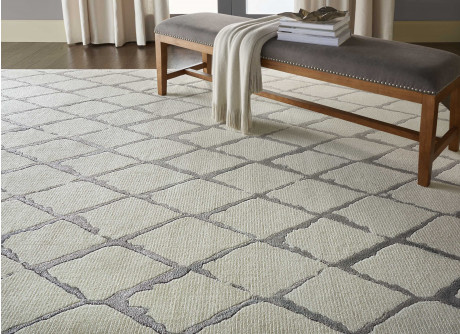 Custom Rugs, Runners & Rounds Twilight TWILIGHT TRELLIS TWTRL DRIFT-B Lt. Grey - Grey Machine Made Rug