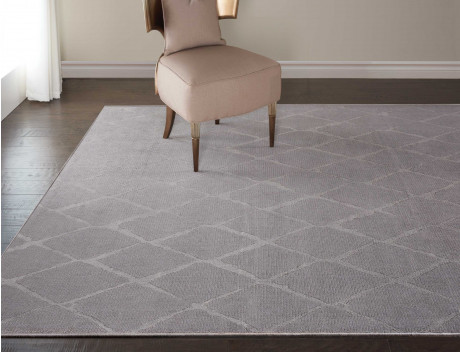 Custom Rugs, Runners & Rounds Twilight TWILIGHT TRELLIS TWTRL MERCURY-B Lt. Grey - Grey Machine Made Rug