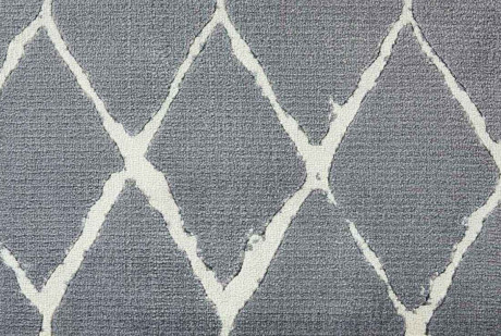 Custom Rugs, Runners & Rounds Twilight TWILIGHT TRELLIS TWTRL SLATE-B Ivory - Beige & Lt. Grey - Grey Machine Made Rug