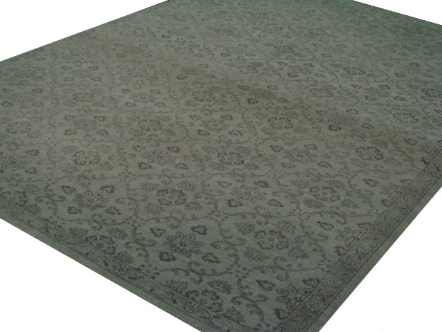 Contemporary & Transitional Rugs Turk - 1 19106 Lt. Grey - Grey Hand Knotted Rug