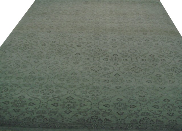 Contemporary Rugs & Transitional Rugs Turk - 1 19106 Lt. Grey - Grey Hand Knotted Rug
