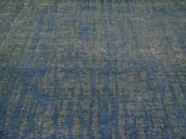 Contemporary & Transitional Rugs Noor Silk 20855 Medium Blue - Navy & Lt. Blue - Blue Hand Knotted Rug