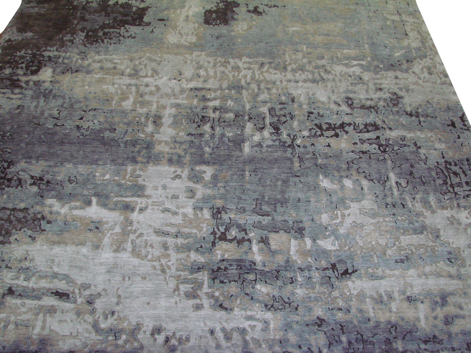 Contemporary Rugs & Transitional Rugs Splash 21947 Lt. Grey - Grey & Lt. Blue - Blue Hand Knotted Rug