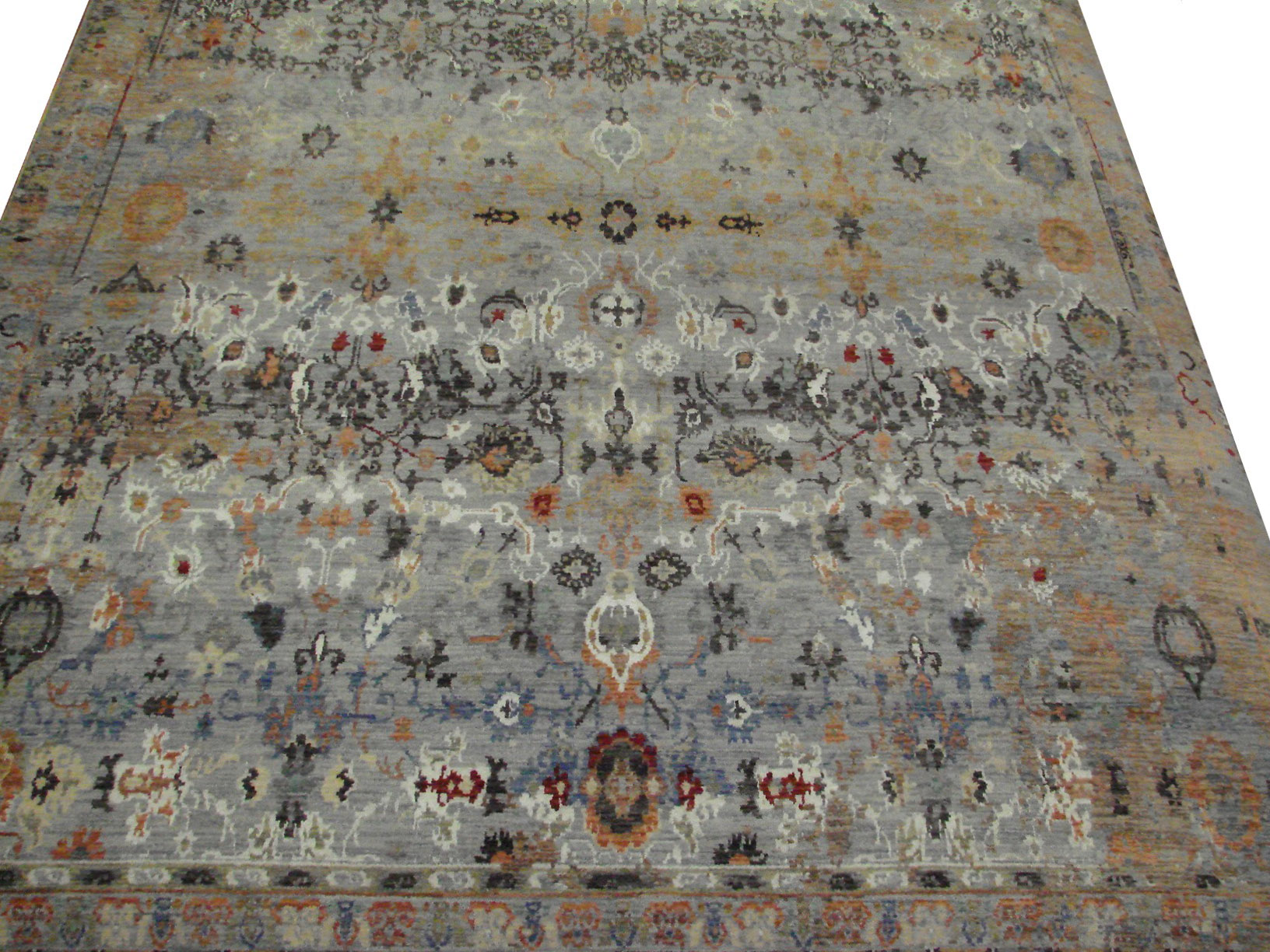 Contemporary & Modern Rugs Jankat 21936 Lt. Blue - Blue & Multi Hand Knotted Rug
