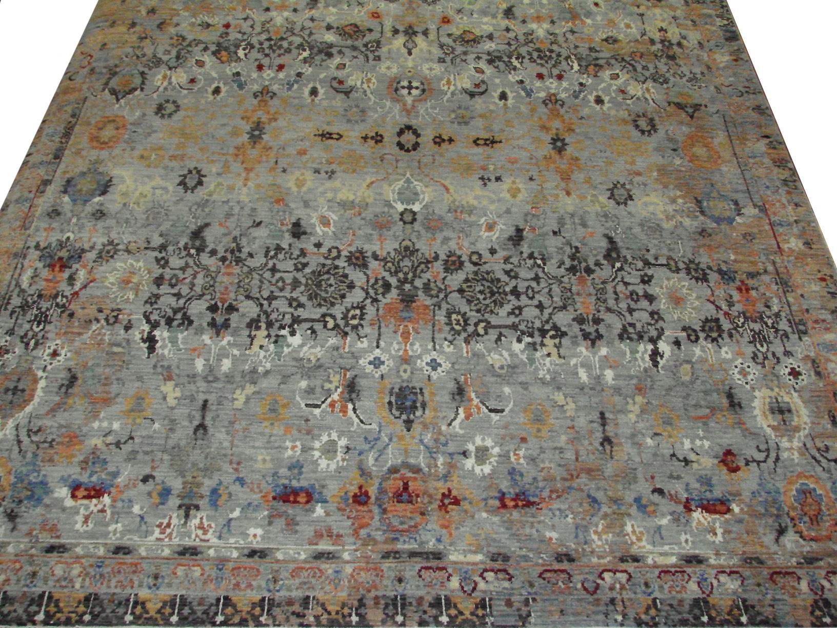 Contemporary Rugs & Transitional Rugs Jankat 21936 Lt. Blue - Blue & Multi Hand Knotted Rug