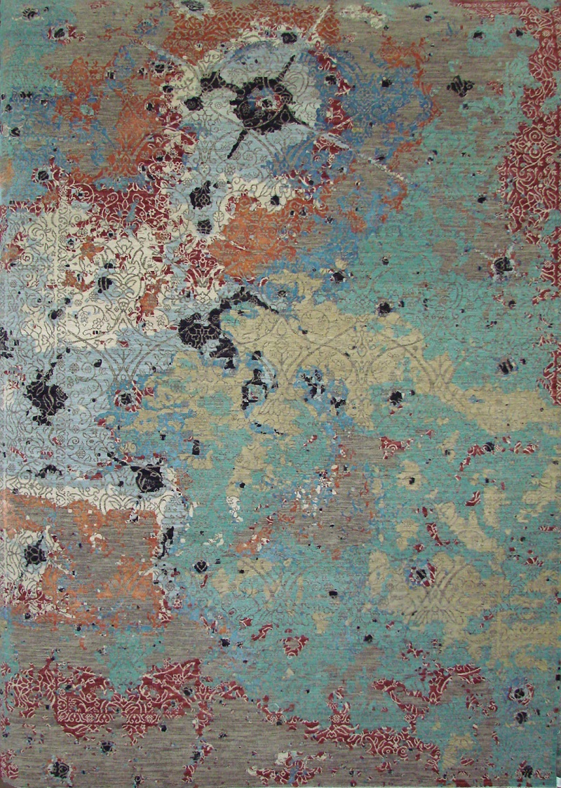 Contemporary Rugs & Transitional Rugs Jankat 21721 Multi Hand Knotted Rug