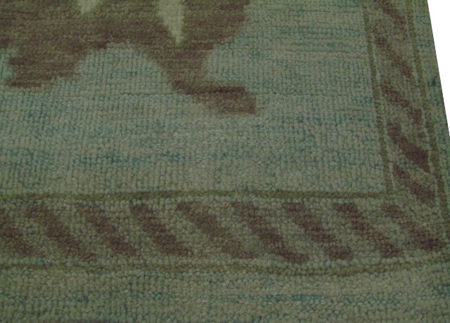 Oushak Rugs F.T. Knot 19690 Lt. Blue - Blue Hand Knotted Rug