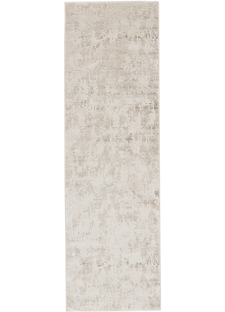 Contemporary Rugs & Transitional Rugs CIQ08 - Cirque Arvo Ivory - Beige & Lt. Grey - Grey Machine Made Rug