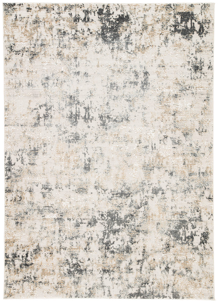 Contemporary & Transitional Rugs CIQ09 - Cirque Arvo Ivory - Beige & Lt. Grey - Grey Machine Made Rug