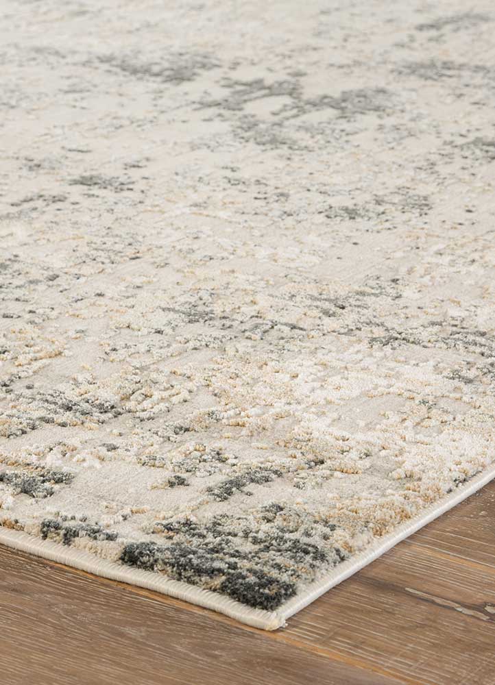 Contemporary Rugs & Transitional Rugs CIQ09 - Cirque Arvo Ivory - Beige & Lt. Grey - Grey Machine Made Rug